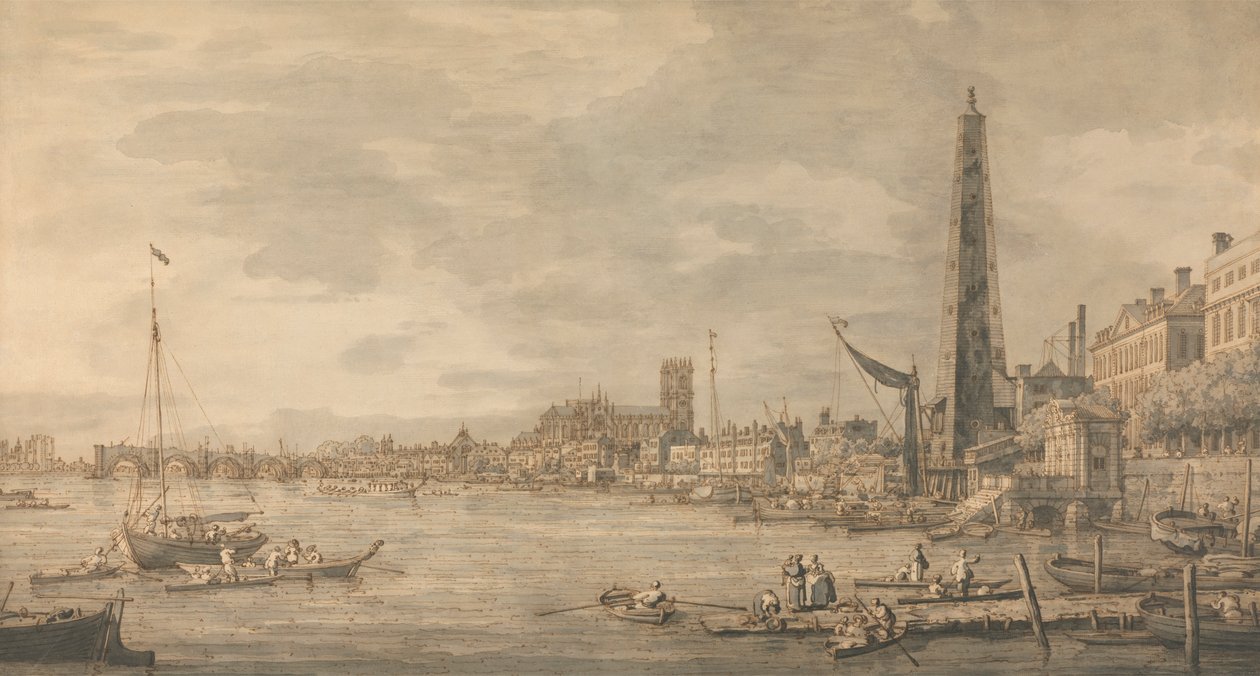 The City of Westminster from Near the York Water Gate by Canaletto
