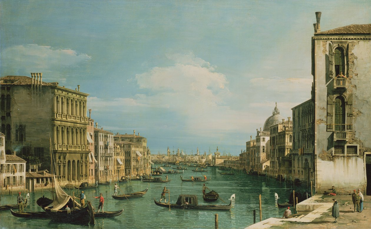 The Grand Canal Venice Looking East from the Campo di San Vio by Giovanni Antonio Canal