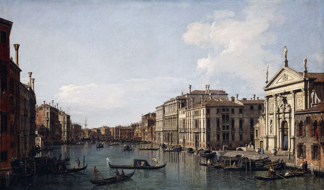 The Grand Canal, Venice, Looking South-East from San Stae to the Fabbriche Nuove di Rialto by Giovanni Antonio Canal