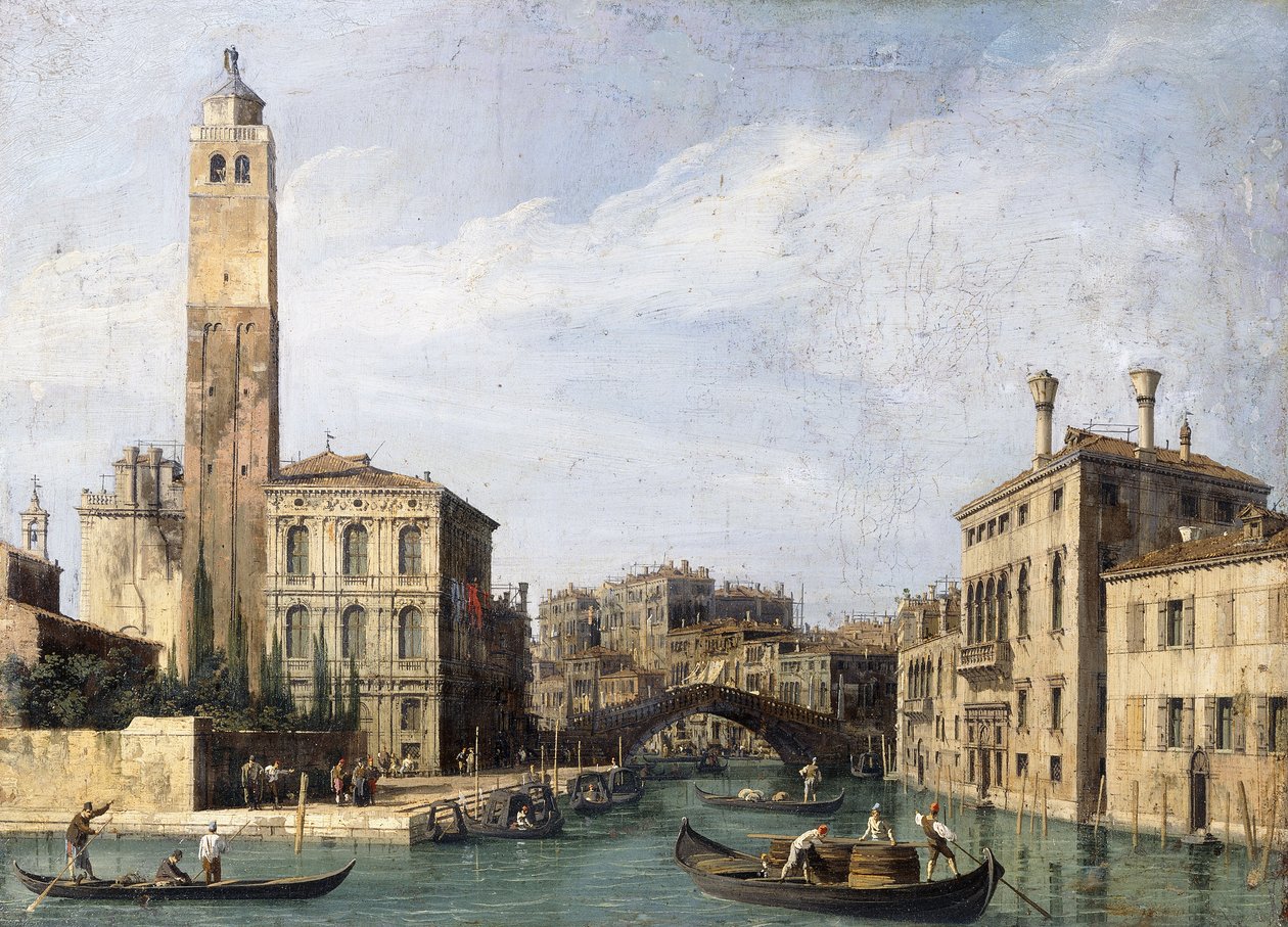 The Grand Canal with San Geremia, Palazzo Labia and the Entrance to the Cannaregio by Giovanni Antonio Canal