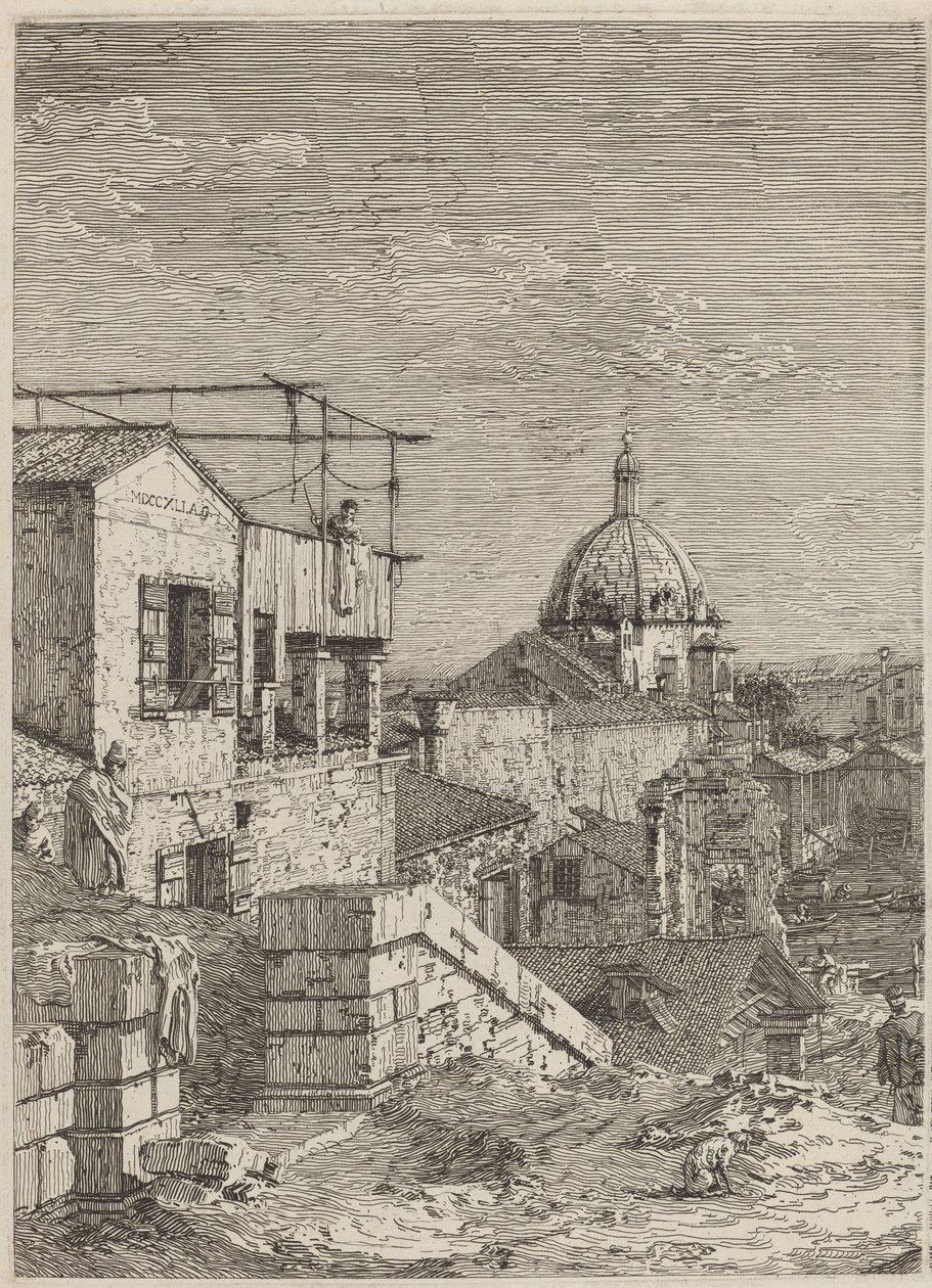 The House with the Inscription by Canaletto