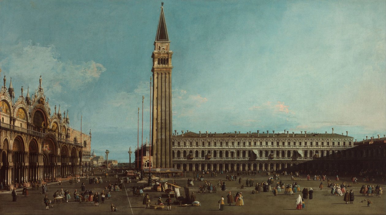The Piazza San Marco, Venice by Giovanni Antonio Canal