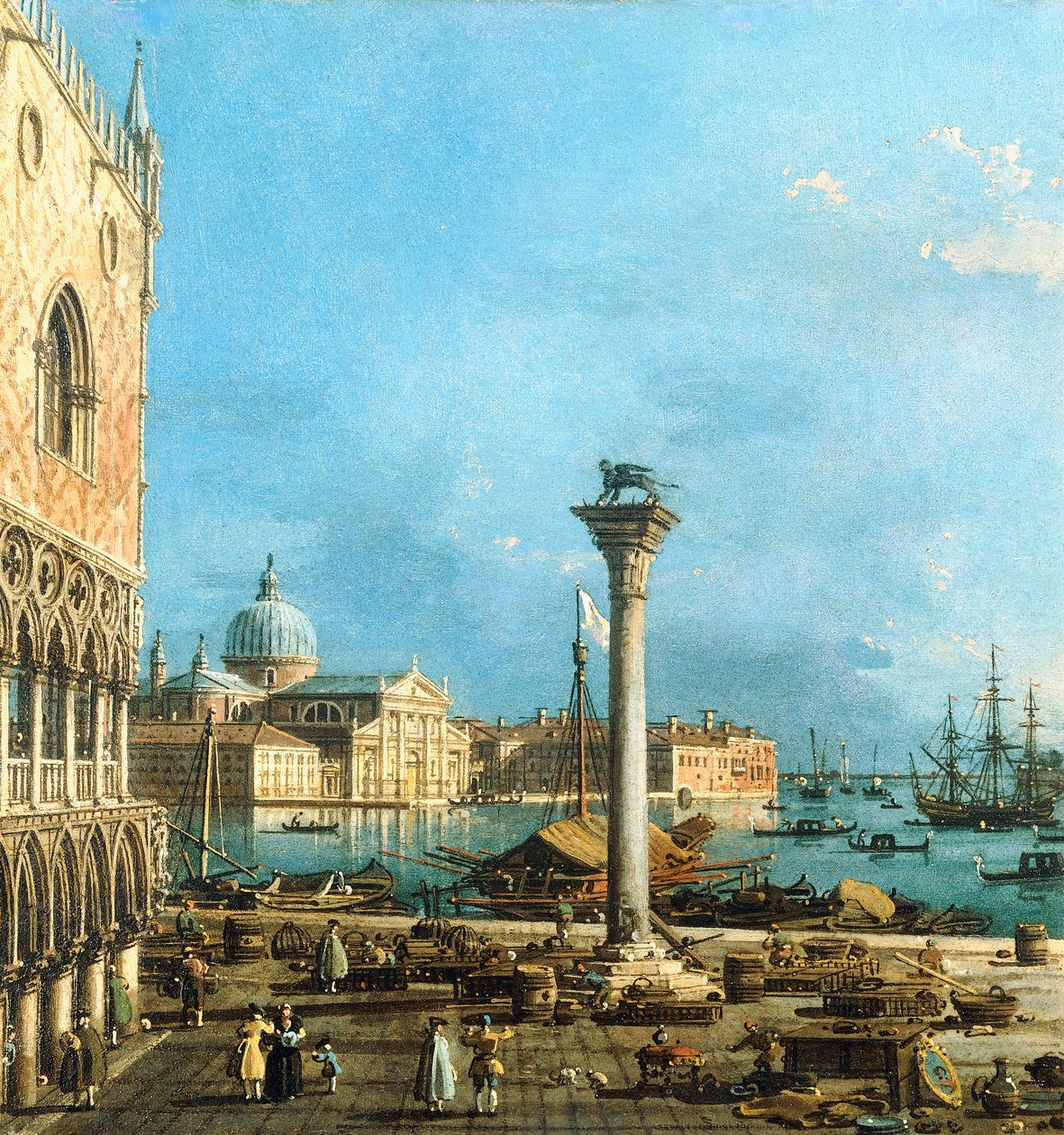 The Piazzetta, Venice, with the Bacino di S. Marco and the Isola di S. Giorgio Magiore by Giovanni Antonio Canal