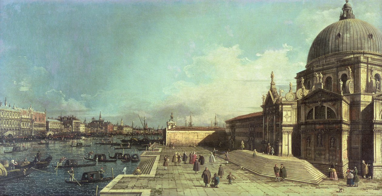 The Entrance to the Grand Canal, Venice with the Church of Santa Maria della Salute by Giovanni Antonio Canal