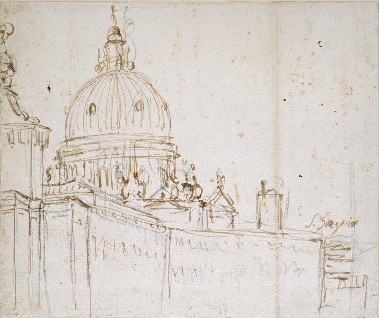 Venice: The Dogana di Mare and S. Maria della Salute by Canaletto