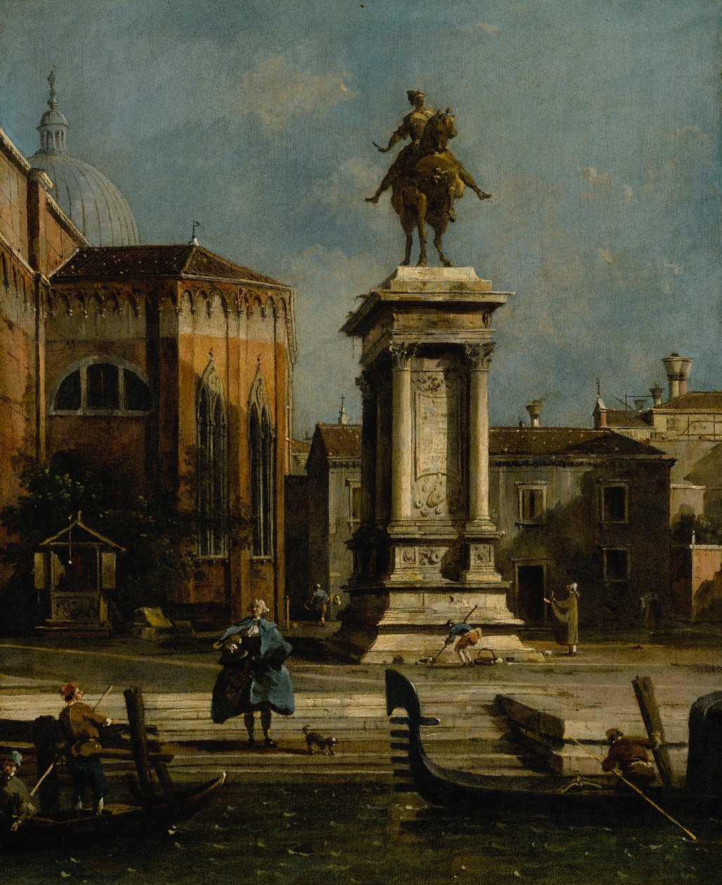 View of the Equestrian Statue of Bartolomeo Colleoni by Canaletto