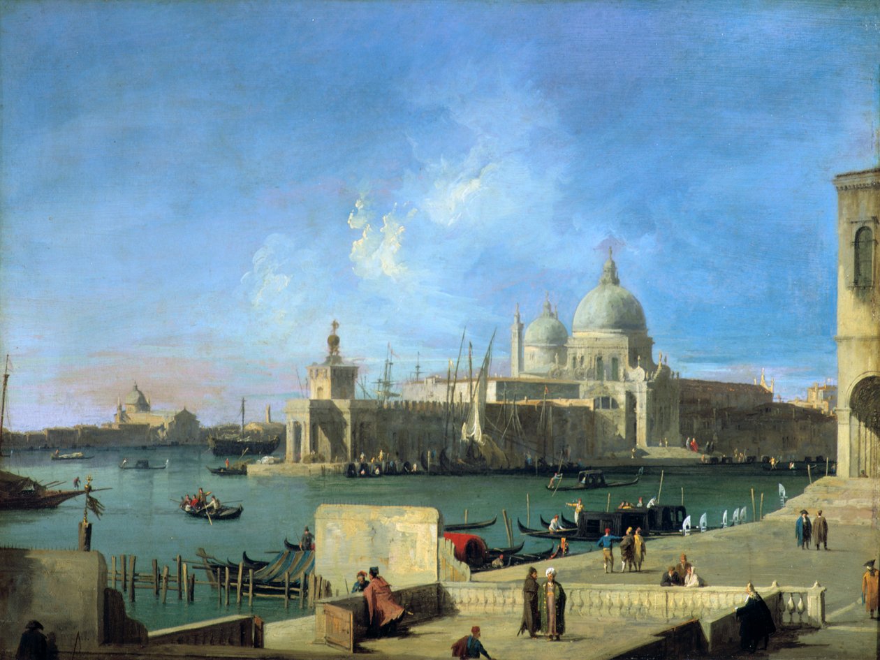 View of the Salute from the Entrance of the Grand Canal, Venice, c1727-1728 by Giovanni Antonio Canal