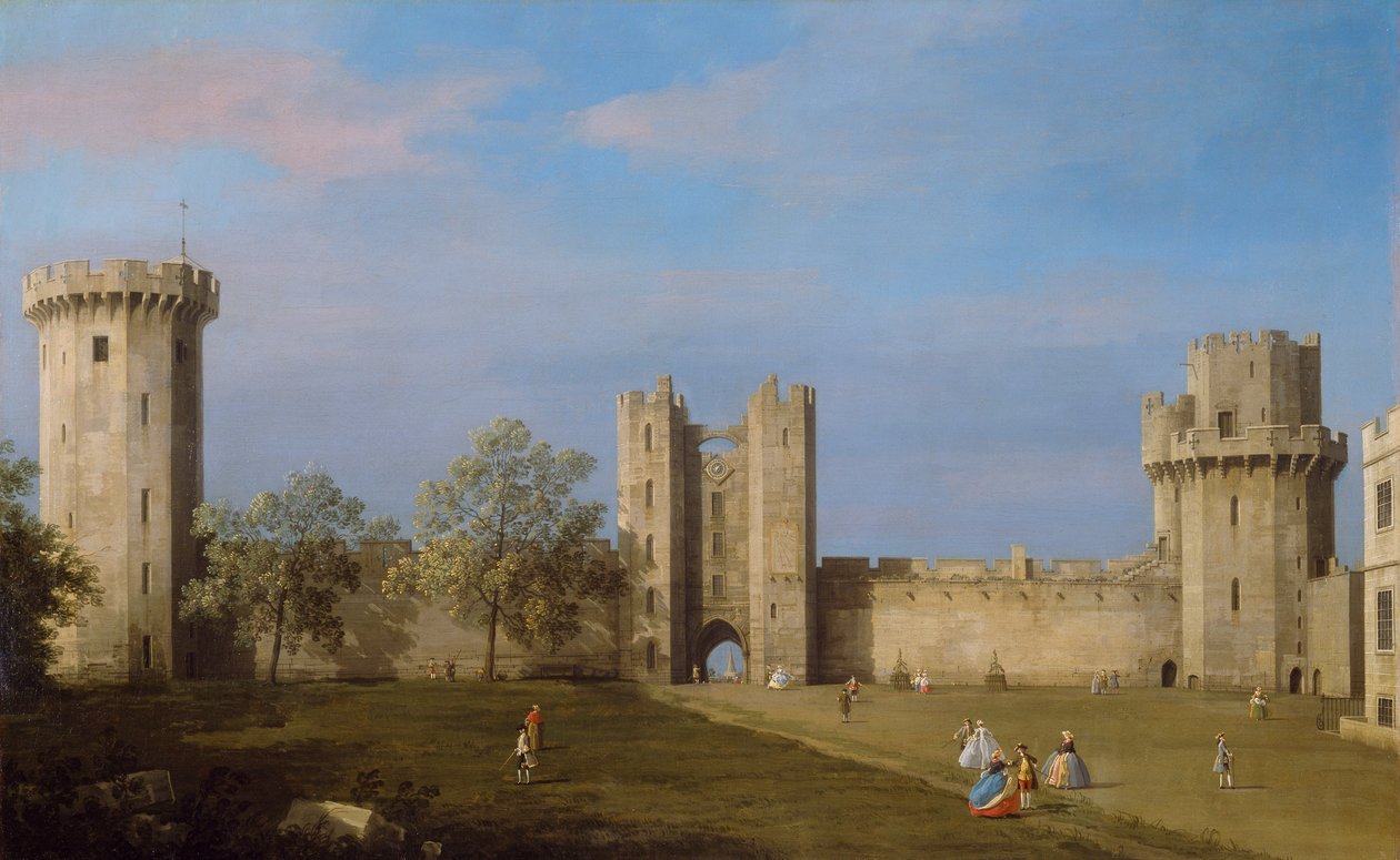 Warwick Castle, East Front from the Outer Court by Giovanni Antonio Canal