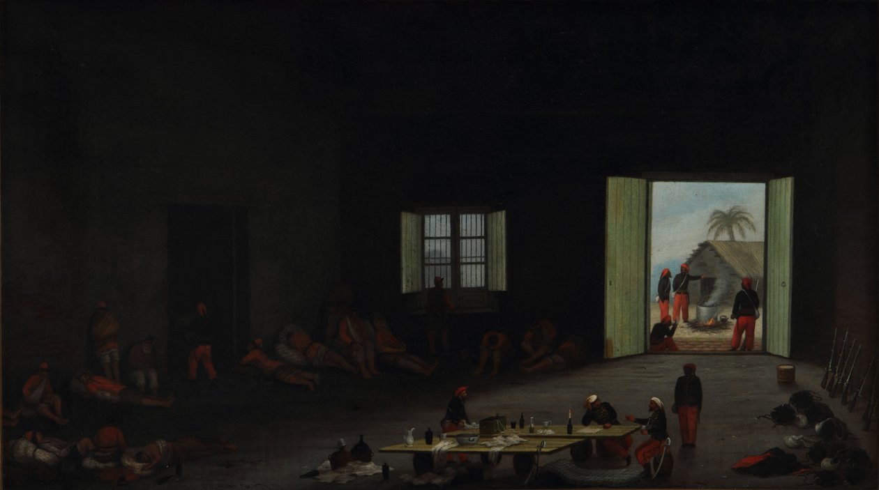 Wounded Paraguayan Soldiers Prisoners of the Battle of Yatay by Candido Lopez