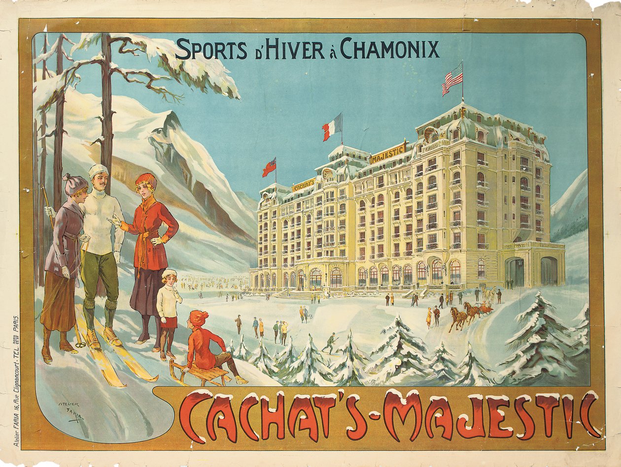 Poster advertising the hotel 