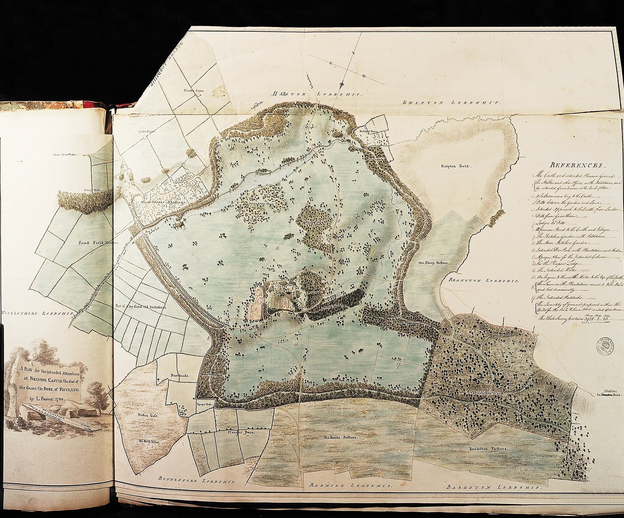 Designs for the Parkland at Belvoir Castle by Capability Brown