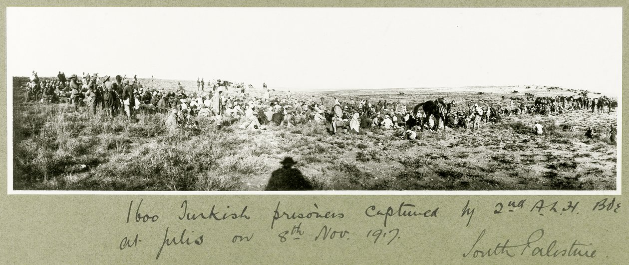 1600 Turkish prisoners captured by the 2nd A.L.H. Brigade, 8th November 1917 by Capt. Arthur Rhodes