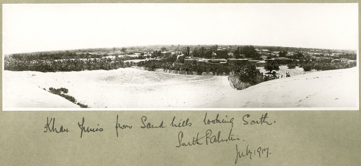Khan Yunis from Sand Hills Looking South, South Palestine, July 1917 by Capt. Arthur Rhodes