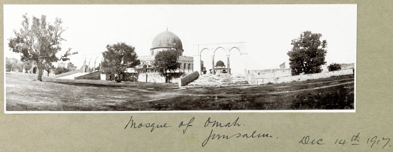 Mosque of Omar, Jerusalem, 14th December 1917 by Capt. Arthur Rhodes