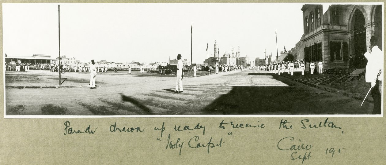 Parade drawn up ready to receive the Sultan, Cairo, September 1917 by Capt. Arthur Rhodes