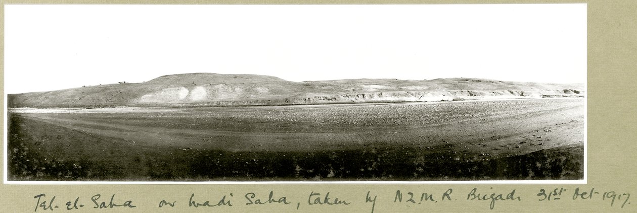 Tel-el-Saha, on Wadi Saha, Taken by N.Z.M.R. Brigade, 31st October 1917 by Capt. Arthur Rhodes