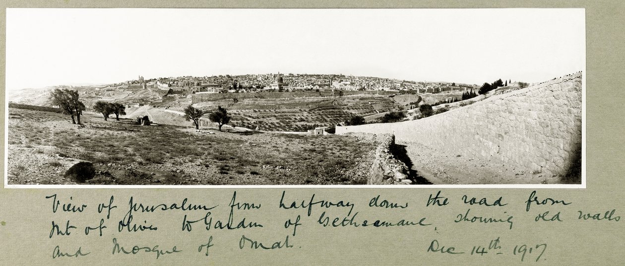 View of Jerusalem, 14th December 1917 by Capt. Arthur Rhodes