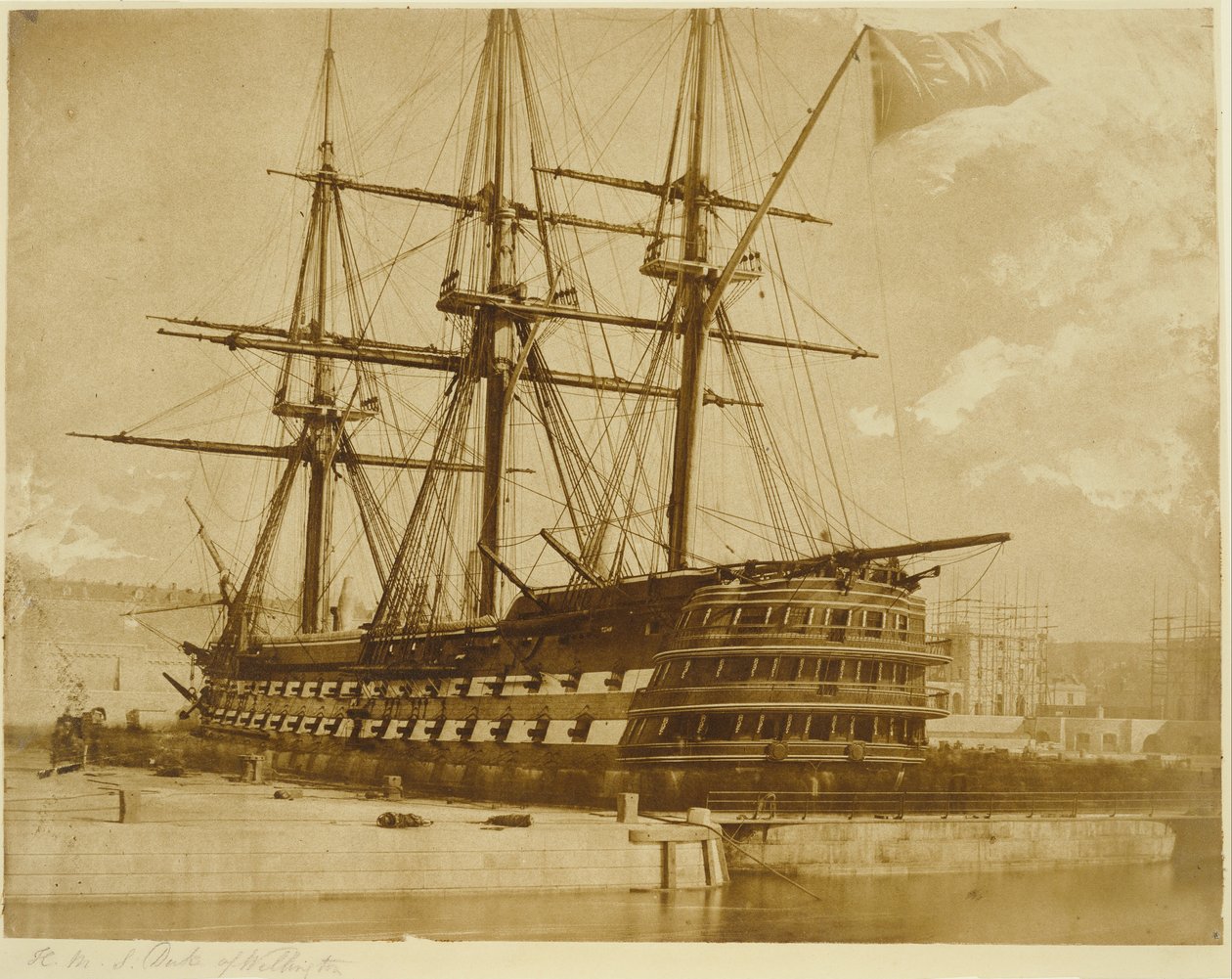 H.M.S. Duke of Wellington by Linnaeus Tripe