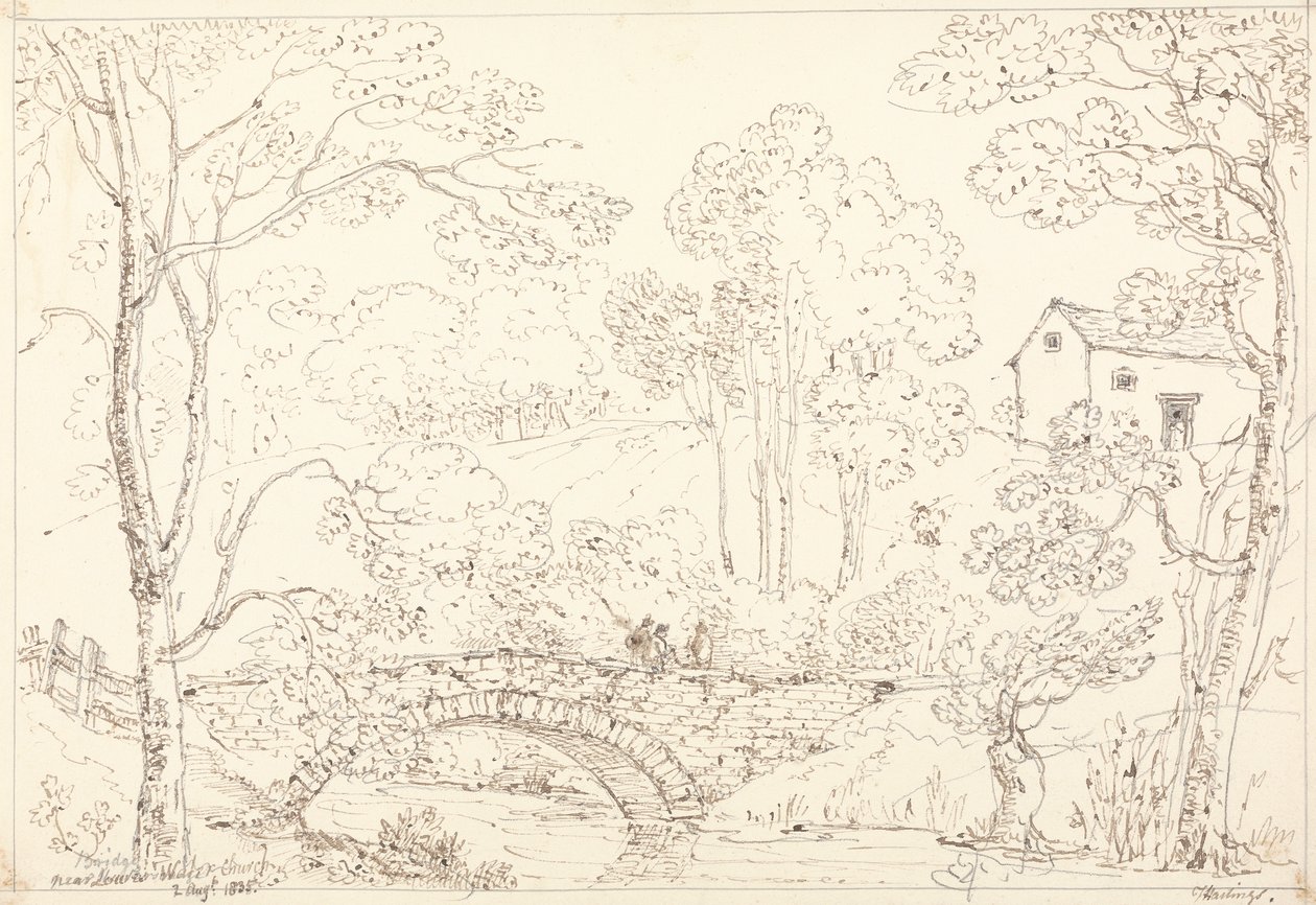 Bridge near Loweswater Church, 2 August 1835 by Capt. Thomas Hastings