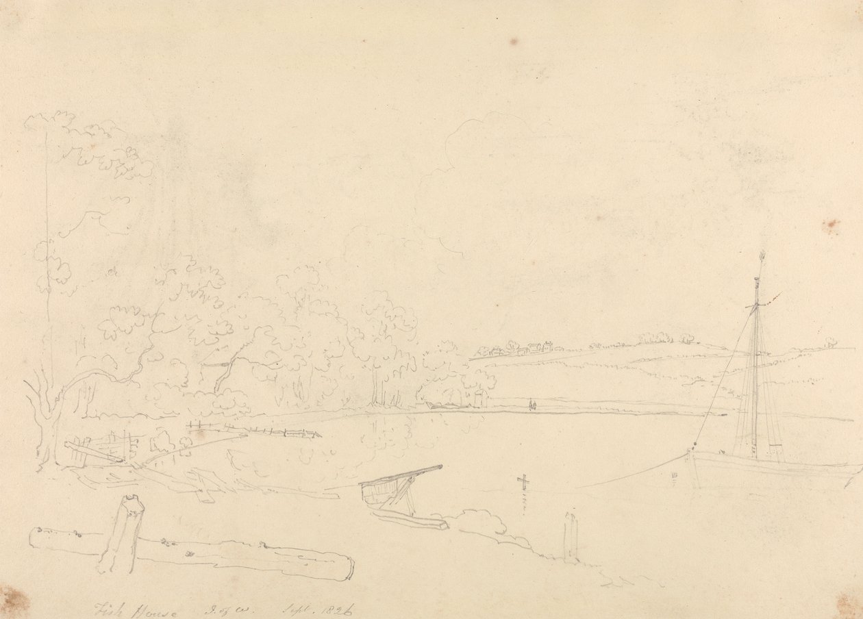 Fish House, Isle of Wight, September 1826 by Capt. Thomas Hastings