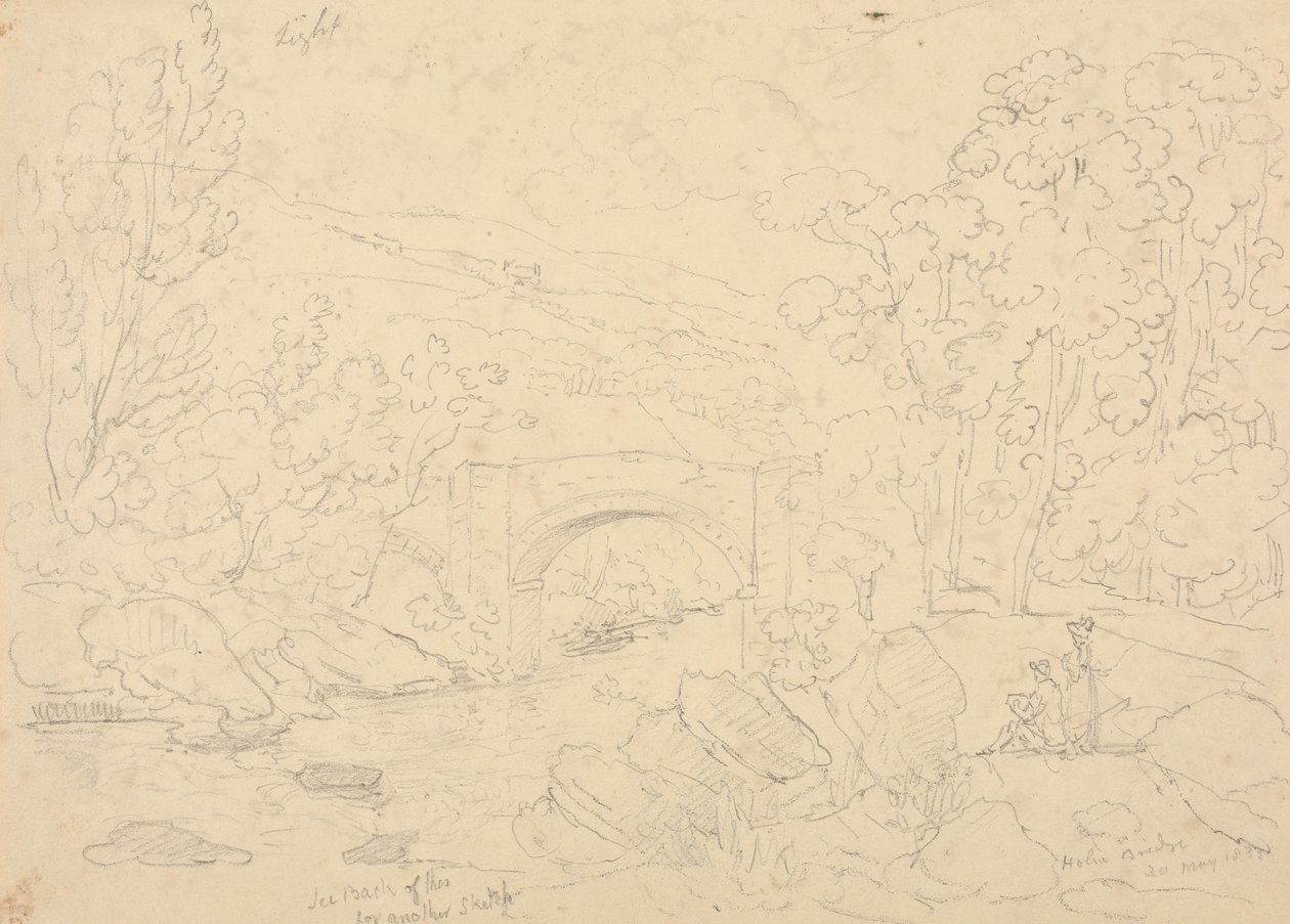 Holne Bridge, 30 May 1833 by Capt. Thomas Hastings