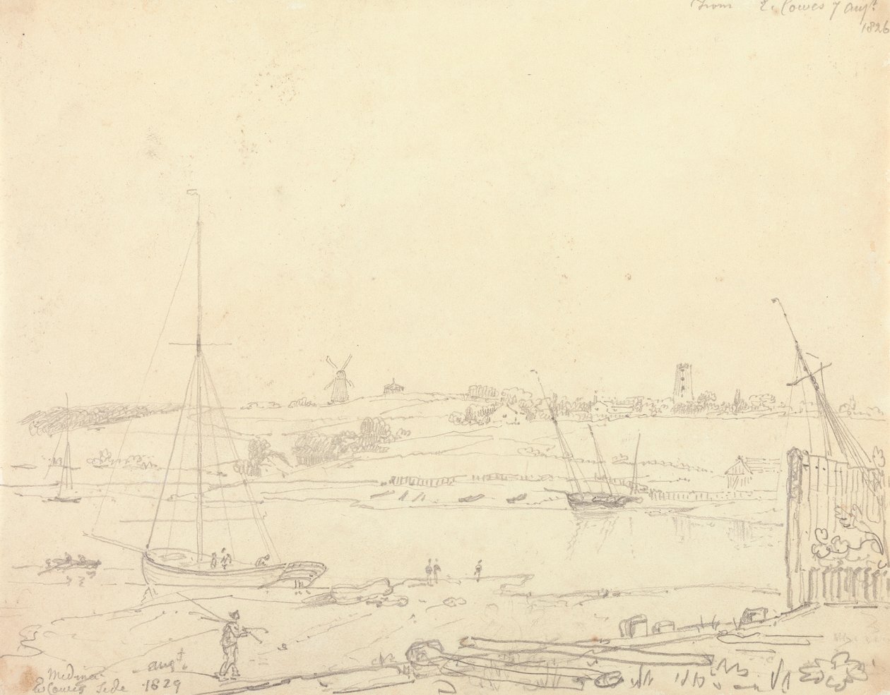 Medina, East Cowes Side, 7 August 1826 by Capt. Thomas Hastings