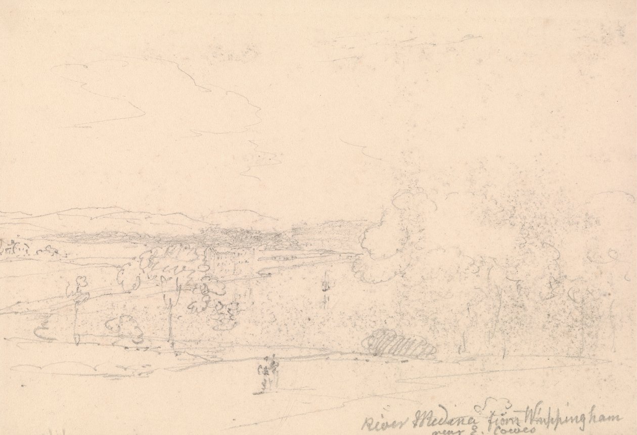 River Medina from Whippingham near East Cowes by Capt. Thomas Hastings