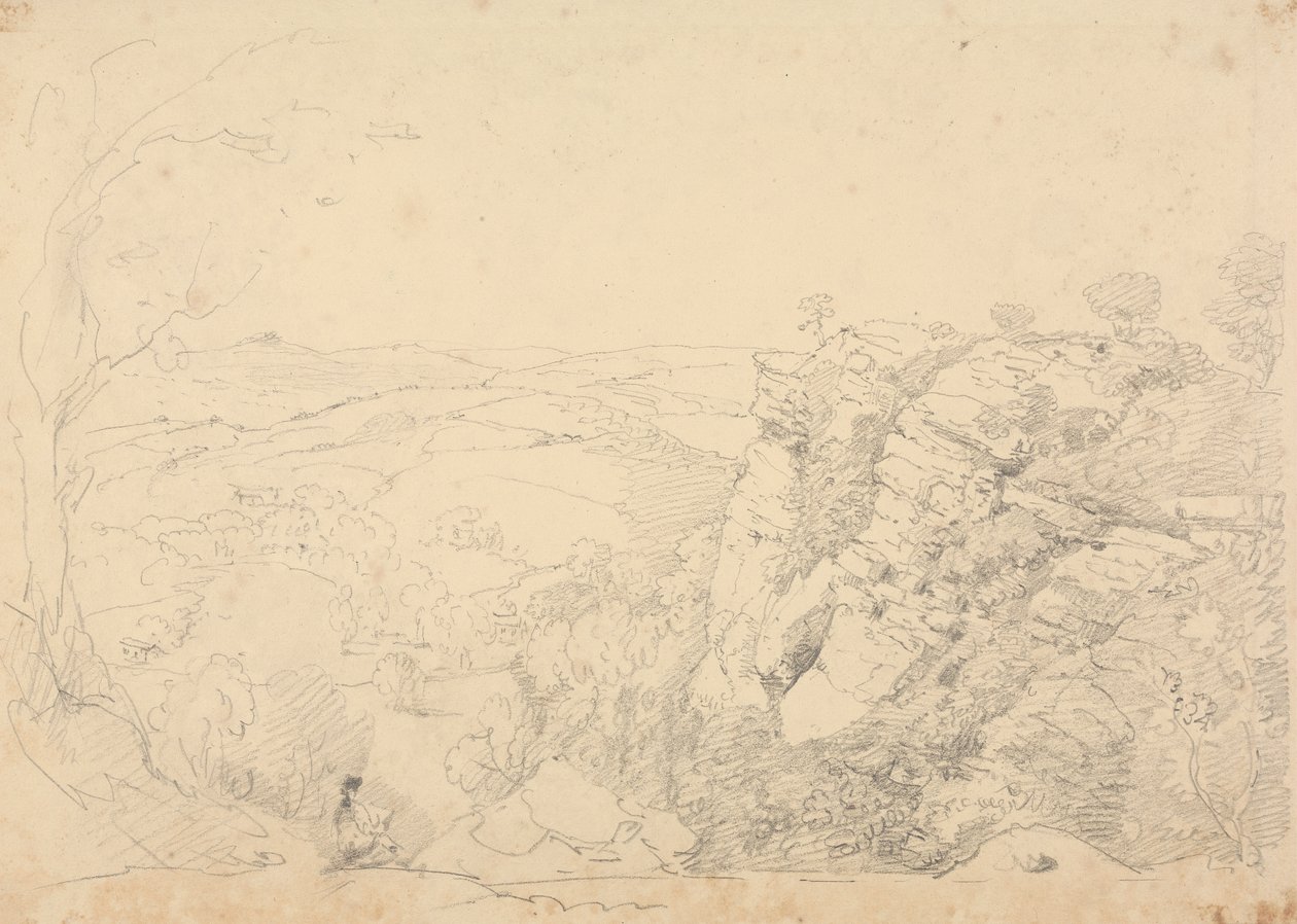 Sketch of Chudleigh Rocks, Devon by Capt. Thomas Hastings