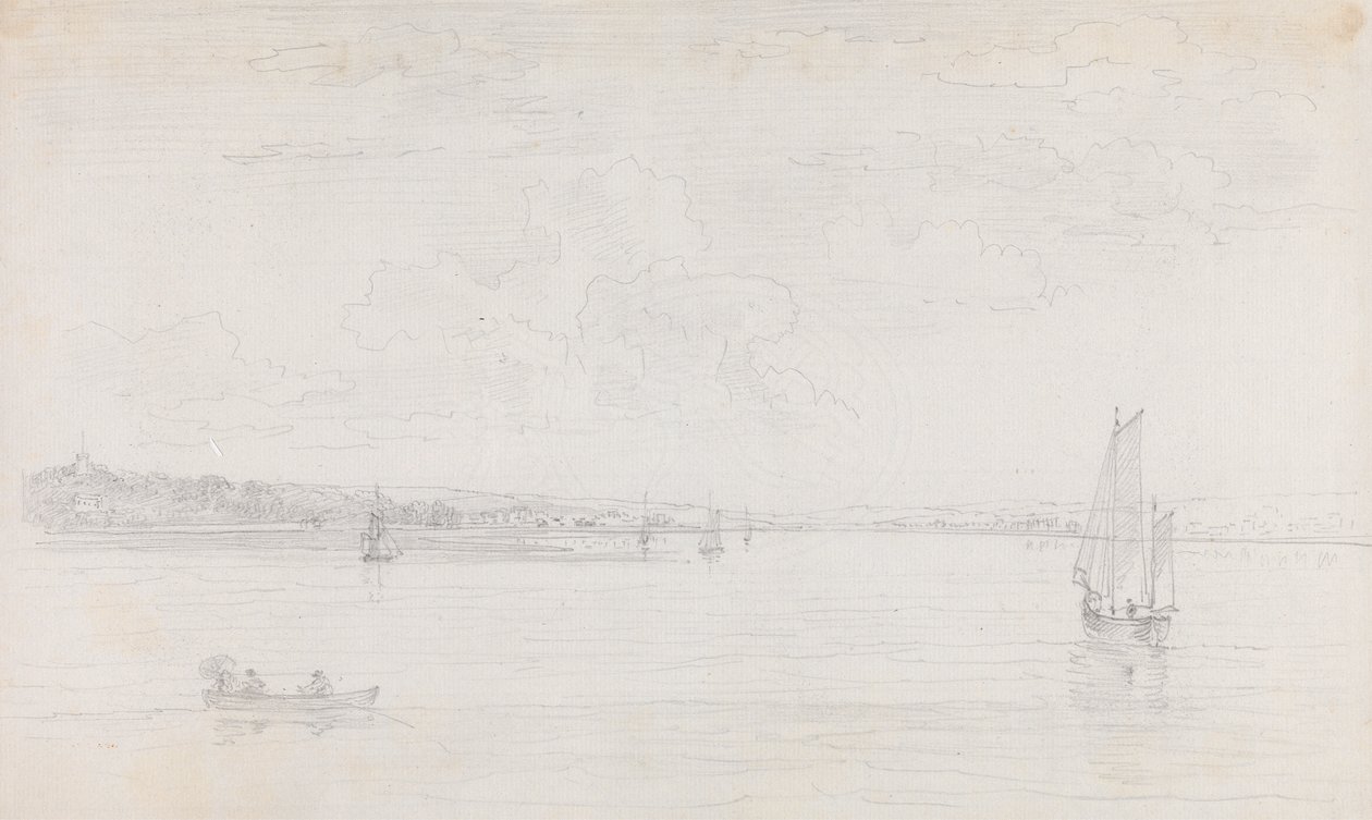 Sketch of Cowes, Isle of Wight, from the Solent by Capt. Thomas Hastings