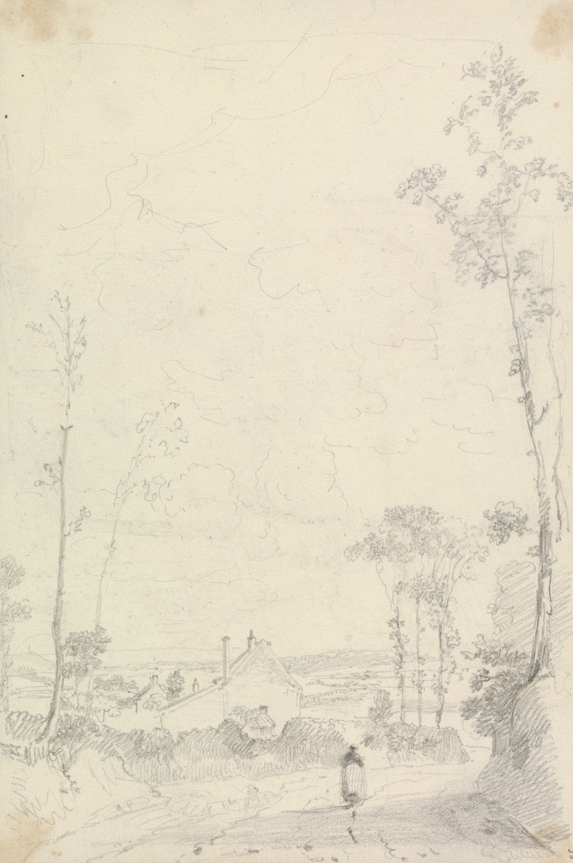 Sketch of a House along a Heathland Road by Capt. Thomas Hastings