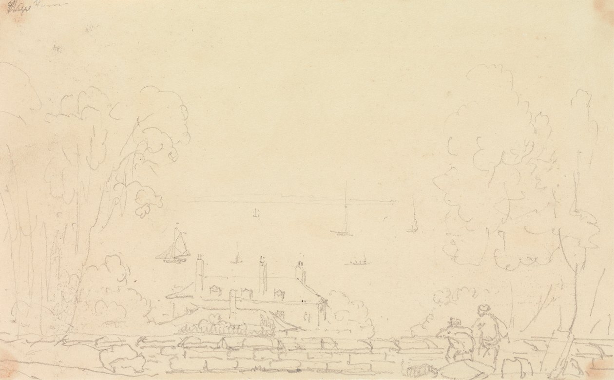 Sketch of an Estate House near the Shore, Isle of Wight by Capt. Thomas Hastings