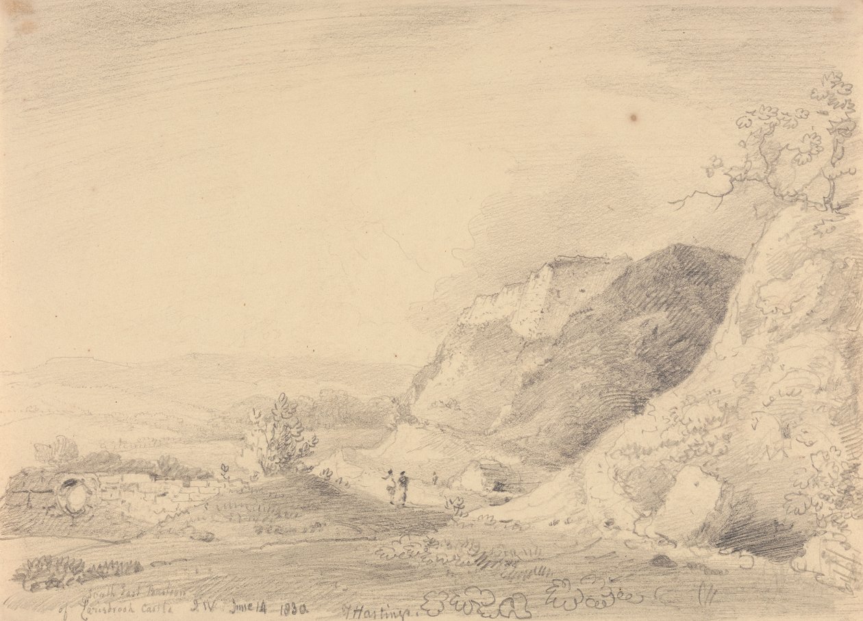 South East Bastion of Carisbrooke Castle, 14 June 1830 by Capt. Thomas Hastings