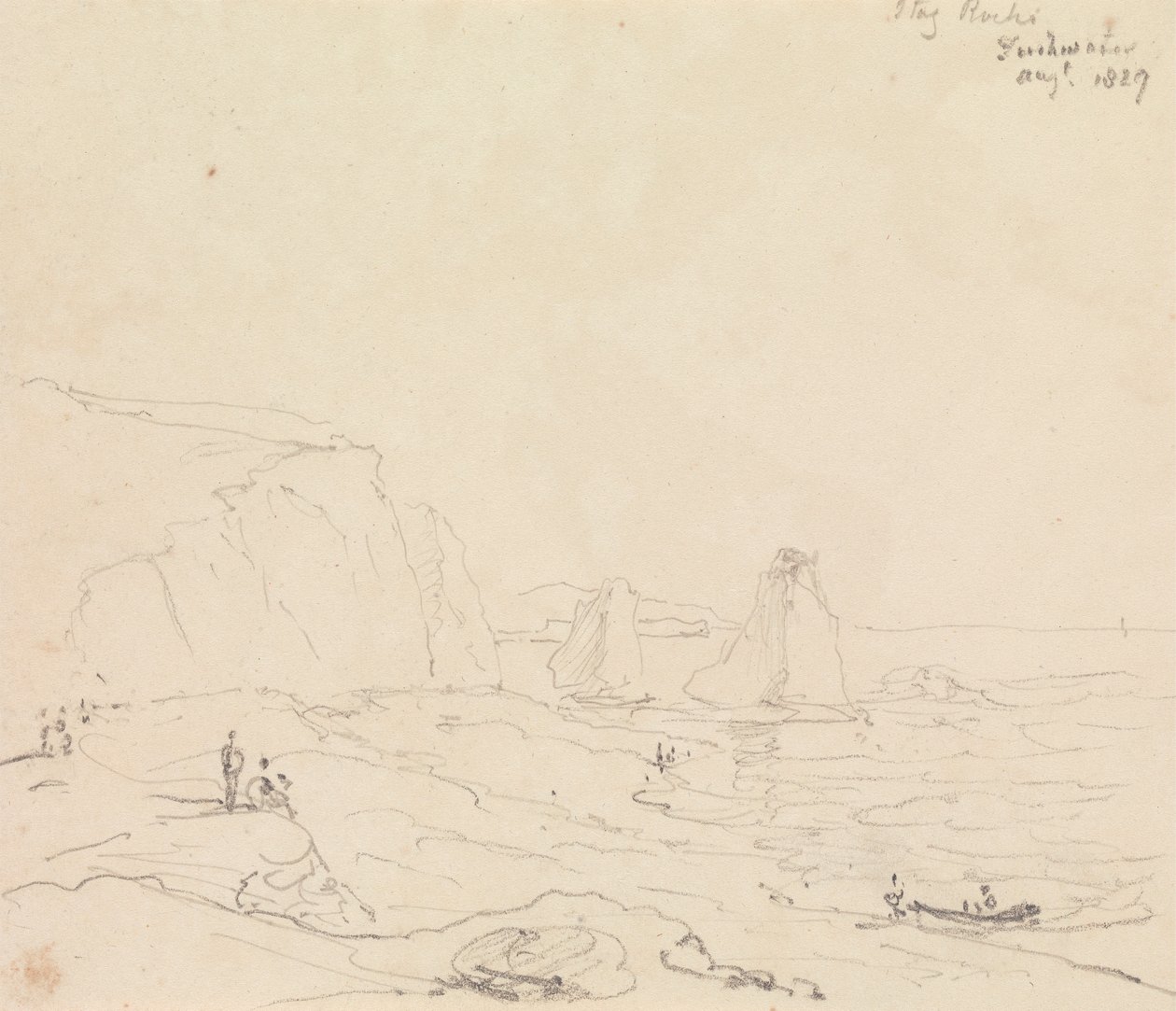 Stag Rocks, Freshwater, August 1827 by Capt. Thomas Hastings