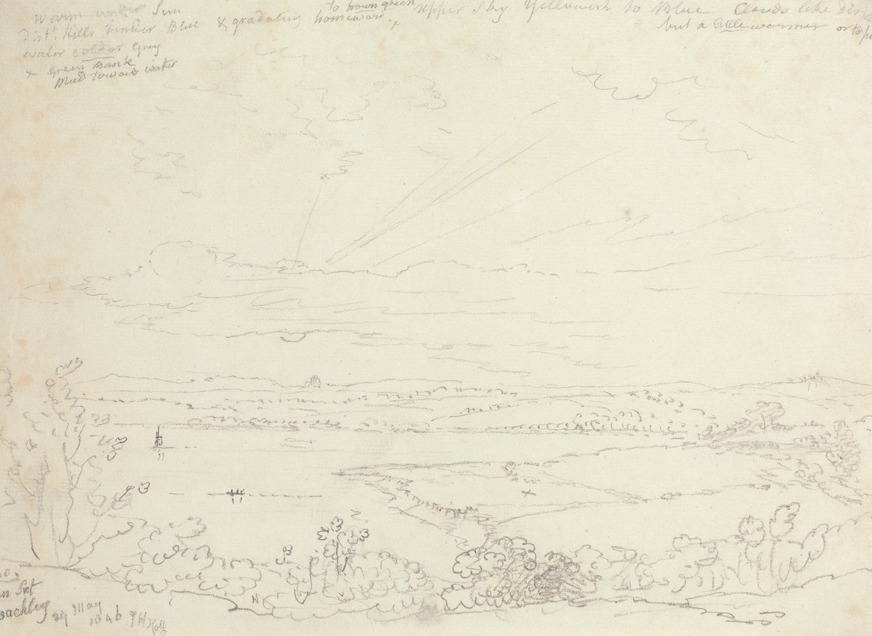 Sunset, Beachley, 29 May 1846 by Capt. Thomas Hastings
