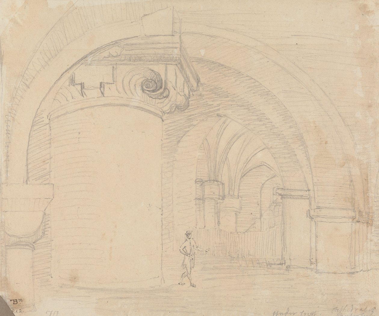Undercroft, Cathedral of Canterbury by Capt. Thomas Hastings