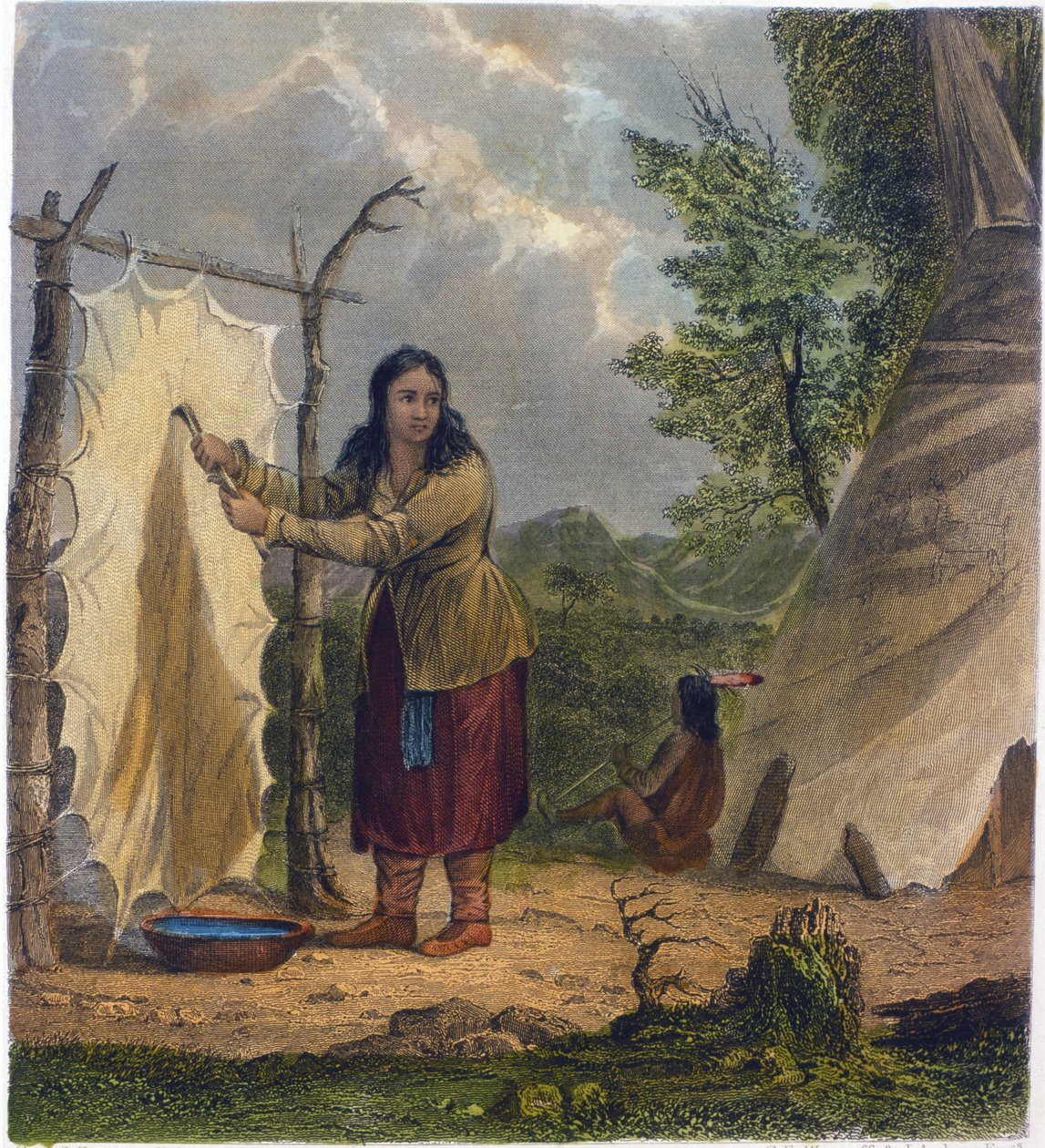 Buffalo Skin, 1853 by Captain Seth Eastman