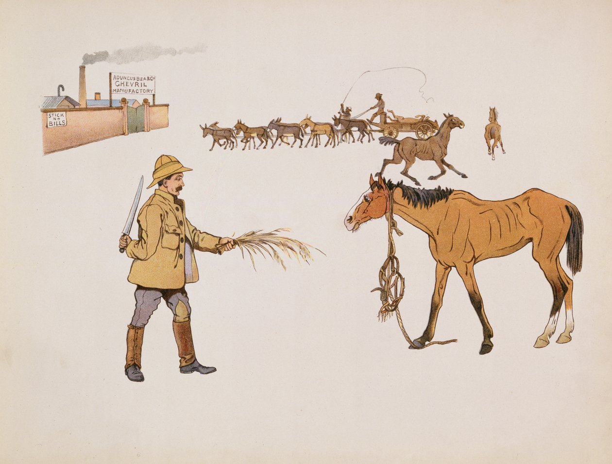 Off to the Chevril Factory (from The Leaguer of Ladysmith, 1900) by Captain Clive Dixon