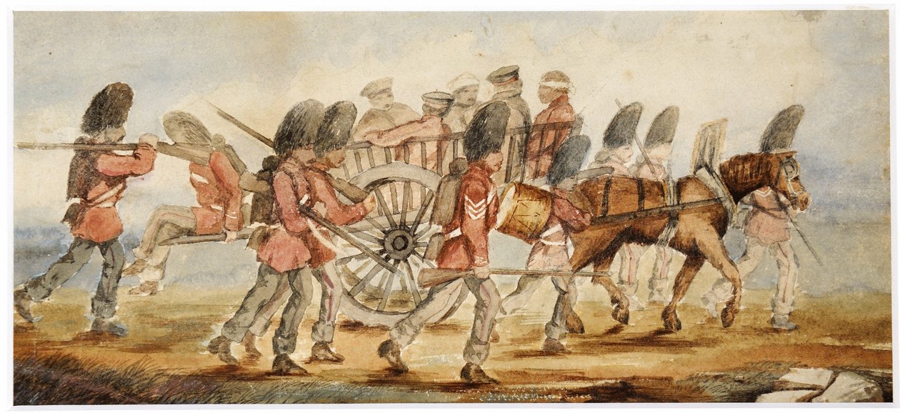 The Wounded Being Transported from the Field of Inkermann by Captain Hedley Vicars