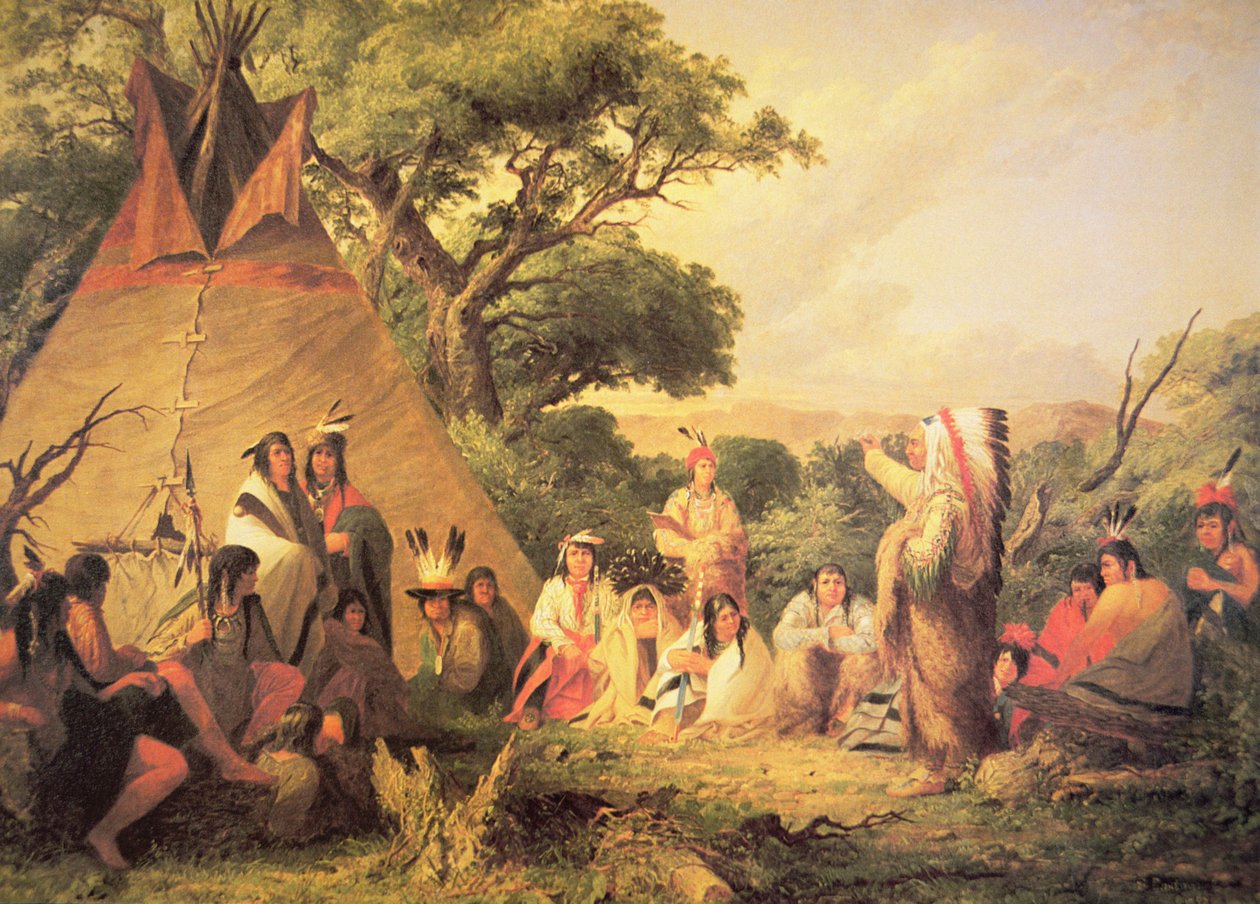 Sioux Indian Council by Captain Seth Eastman