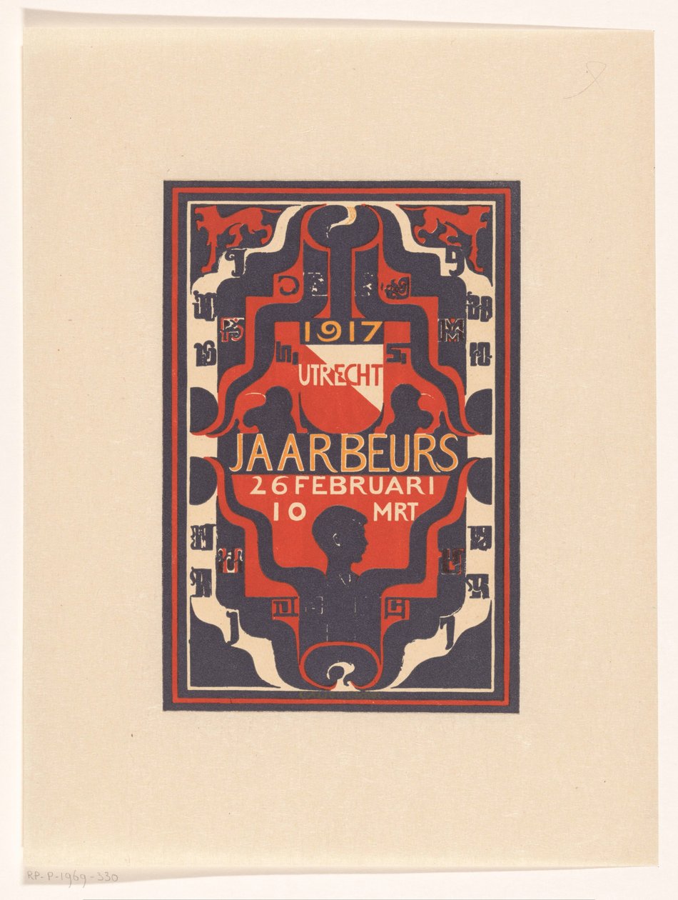 Announcement for Utrecht Fair 1917 by Carel Adolph Lion Cachet