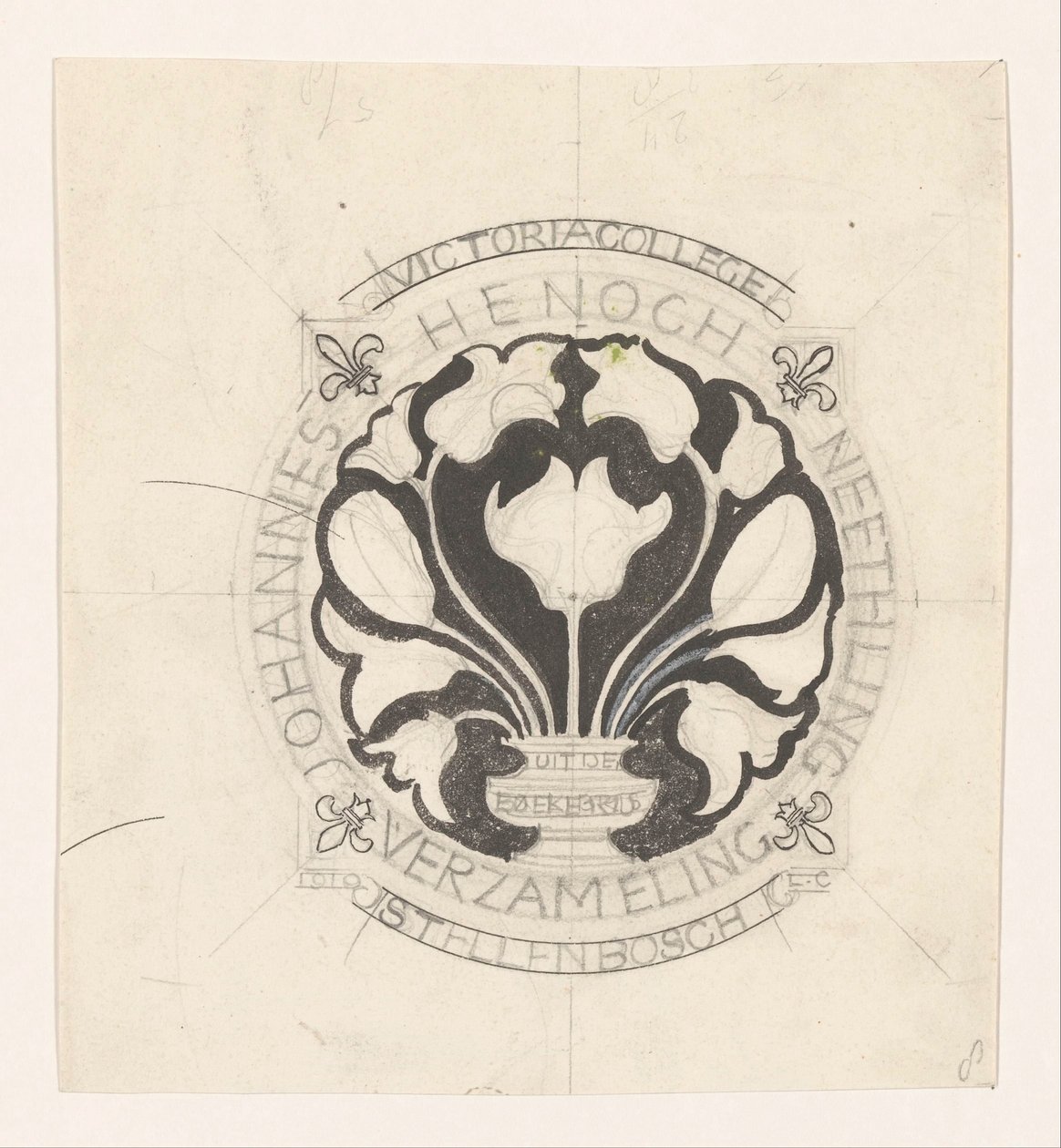 Design for a Bookplate of Johannes Henoch Neethling by Carel Adolph Lion Cachet