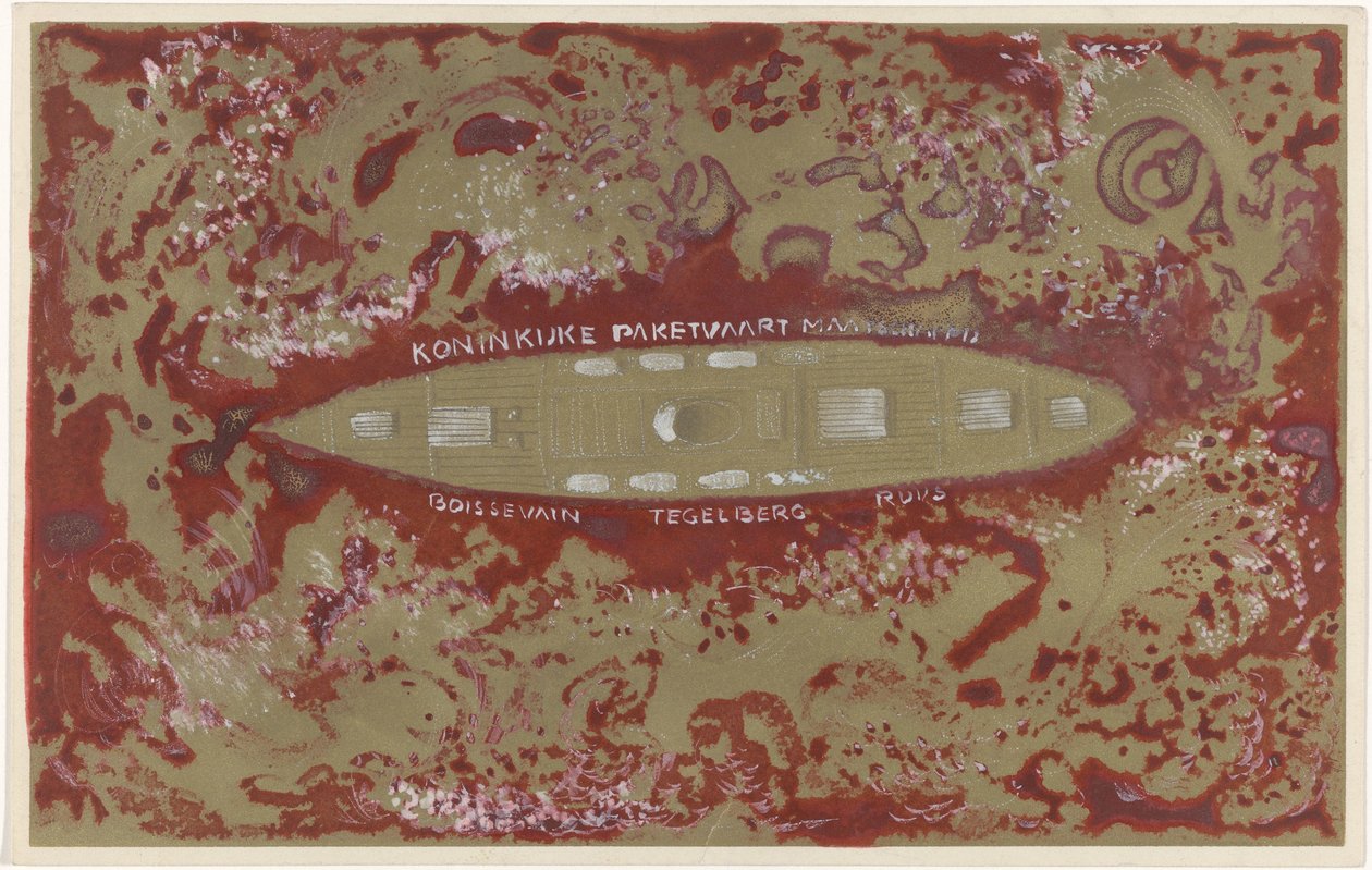 Design for Vignette of the Royal Packet Navigation Company by Carel Adolph Lion Cachet