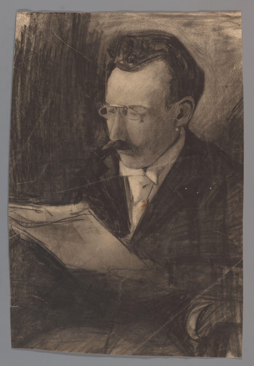 Portrait of a Man Reading by Carel Adolph Lion Cachet