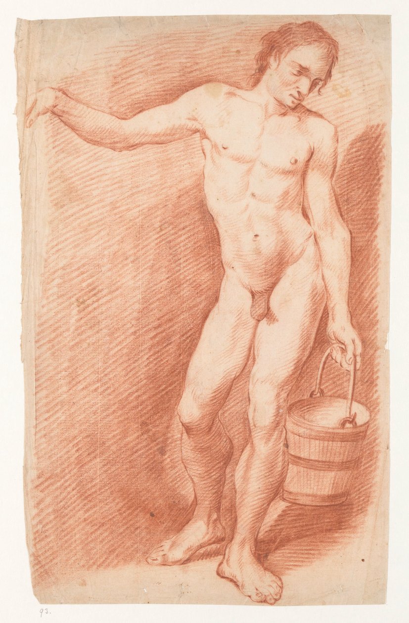 Naked Man with Bucket by Carel Brandes