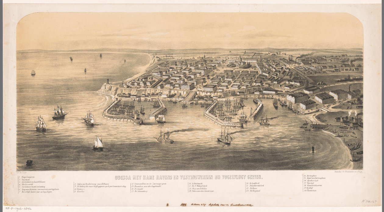 Port of Odessa Odessa with its Ports and Fortifications Seen from a Bird