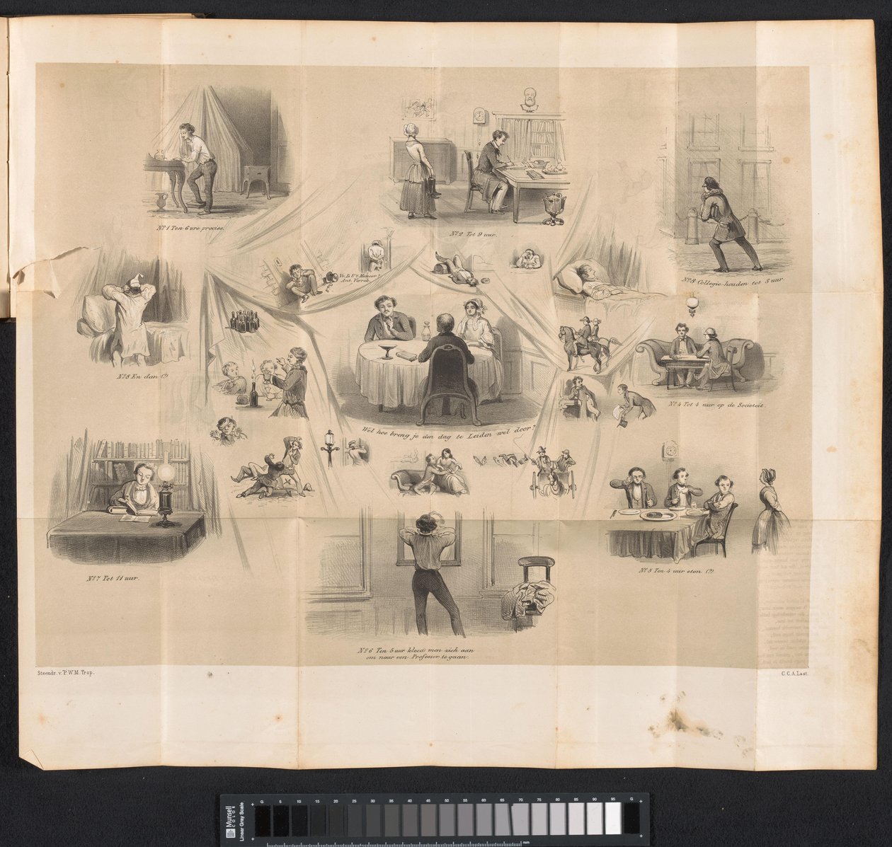 Caricature in Leiden Student Almanac, 1853 by Carel Christiaan Antony Last