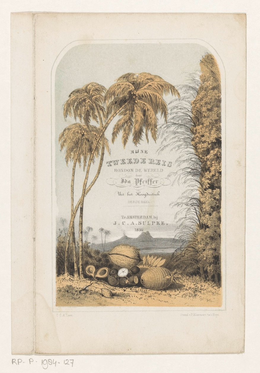 Tropical Landscape (Title Page for: Ida Pfeiffer, My Second Journey Around the World, 1856) by Carel Christiaan Antony Last
