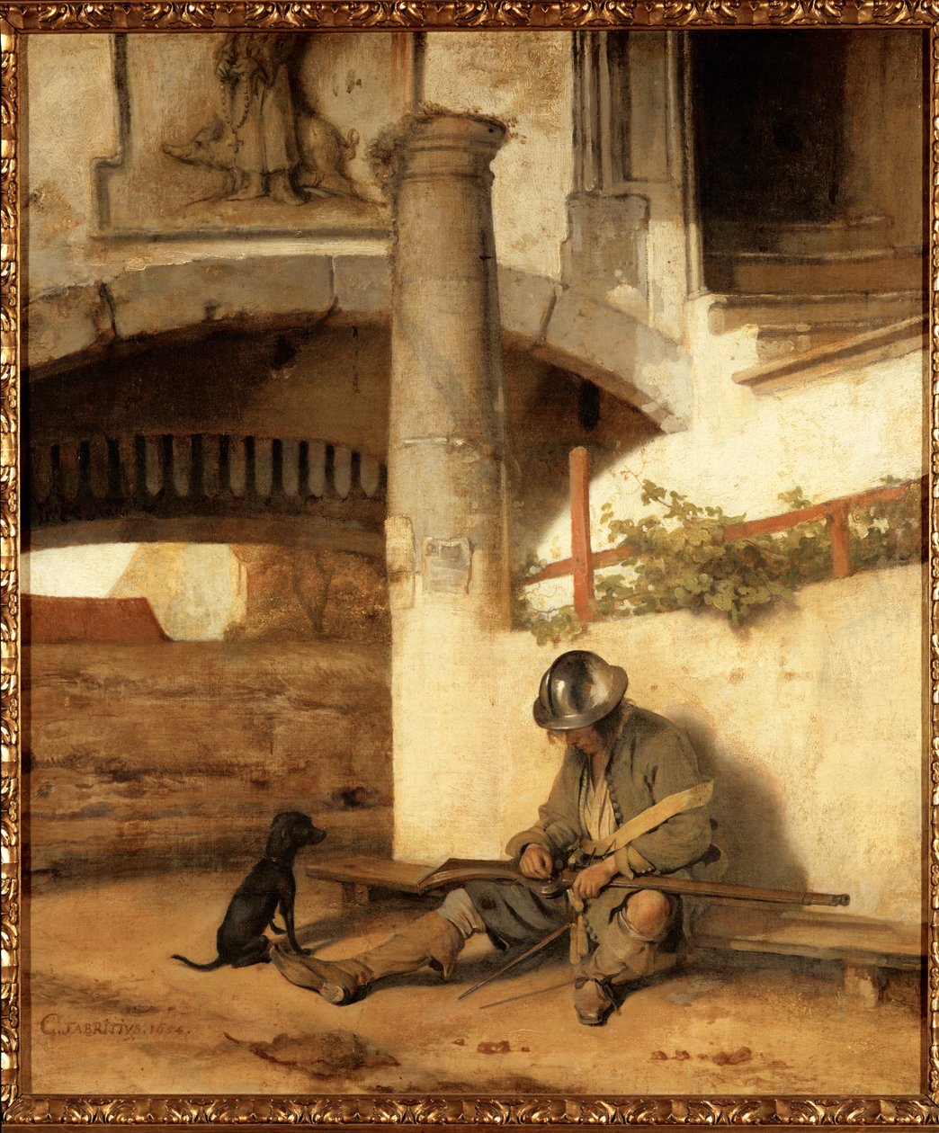 The Sleeping Sentinel by Carel Fabritius