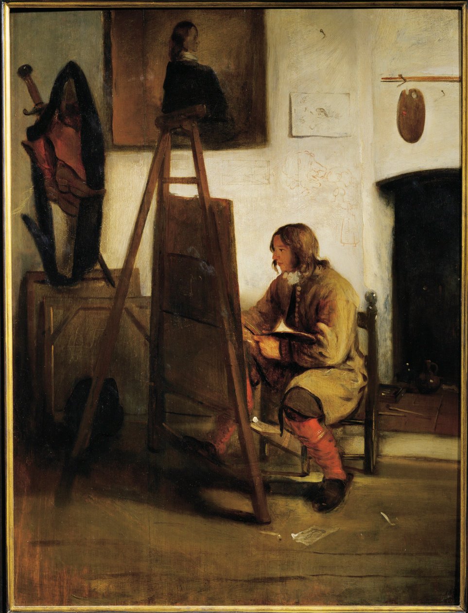 Young Painter in His Studio by Carel Fabritius