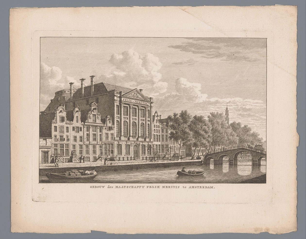 View of Felix Meritis in Amsterdam by Carel Frederik Bendorp (I)